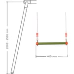 Trapèze en métal pour portique en bois 40 cm - Soulet