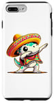 iPhone 7 Plus/8 Plus Colorful Dino Dab Fiesta Funny Dinosaur Sombrero and Poncho Case