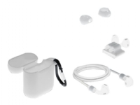 Delock - Tillbehörssats för true wireless-hörlurar - vit - för Apple AirPods (1:a generation, 2a generation)