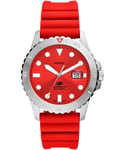 Fossil Blue Mens Red Watch FS5997 Silicone - One Size