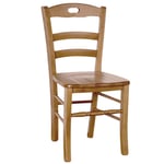 Chaise Loris En Noyer Clair Avec Assise En Bois Massif