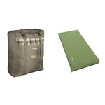 Vango Accord Square Sleeping Bag, Khaki, Double [Amazon Exclusive] & Odyssey 10 Grande Self Inflating Sleep Mat, Epsom Green, 10 cm [Amazon Exclusive]