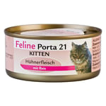 Feline Porta 21 Kitten, kana & riisi - 6 x 156 g