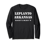 Leplanto Arkansas Coordinates Souvenir Long Sleeve T-Shirt