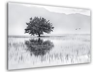 Tableau nature reflets d'eau toile imprimée 120x80cm