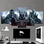 TOPRUN Picture print on canvas 5 pieces wall art for living room Modern home Art print Images 5 panel wall decor 150x80cm Solidframe Easily to hang The Witcher 3 Wild Hunt
