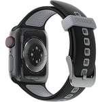 OtterBox Bracelet All Day pour Apple Watch Series 9/8/7/6/SE 2e gen/SE 1e gen/5/4/3 - 38mm/40mm/41mm, Bracelet de rechange en silicone doux au toucher durable pour Apple Watch, Noir/Gris