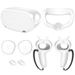For Meta  Quest2 Silicone Host  Case 5-Piece Set Non-Slip and -Drop VR2719
