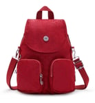 Kipling FIREFLY UP Small Backpack / Shoulder Bag - Signature Red RRP £97.90