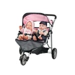 Dukke Tvillingeklapvogn - Mini Mommy - Anbefales fra 3 - 6 år.