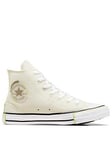 Converse Womens Summer Verse High Top Trainers - Off White, Off White, Size 6, Women