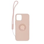 Apple iPhone 12 Mini Soft Liquid Silicone Case Pink with Magneti