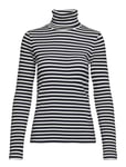 Slim Striped Rib Turtleneck Blue GANT