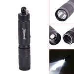 3 Modes Aluminium Alloy Led Mini Flashlight Torch Light Pocket K Black