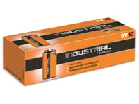 Duracell Industrial 9V Batteries Box of 10 Alkaline-Manganese Dioxide Battery (1604 / 6LF22)