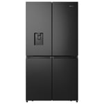 Hisense RQ758N4SWFE 91.4cm 50/50 No Frost PureFlat Smart Fridge Freezer - Black Stainless Steel