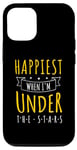iPhone 15 Happiest When I'm Under the Star Night Skys Quotes Cosmic Case