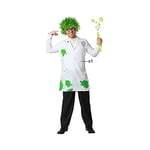 Atosa Costume Scientifique Fou Pour Homme Femme Unisexe Blouse Médicale Laboratoire Blanc Taches Radioactives Vertes Pour Fête Halloween Et Carnaval XL