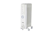 1500W Oil Filled Radiator with Timer White