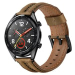 Bracelet en cuir durable pour Huawei Watch GT/ GT2, Marron