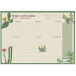 Buck - a3 weekly planner pad botanical cacti aleman kokonote