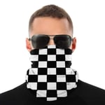 Checkerboard Seamless Pattern Black And White Face Scarf Cover Outdoor Sport Running Women Men Face Cover Variety Face Towel Neck Headband