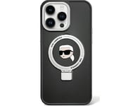 Apple Iphone 15 Karl Lagerfeld Dėklas Ring Stand Karl Head Magsafe (Klhmp15shmrskhk) Juodos Spalvos