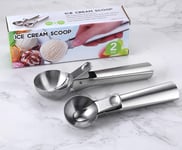 Ice Cream Scoop Ice Cream Scoop Trigger Melon Scoop Cookie Scoop Ice Cream Ball Digging Spoon for Fruits and Water Melon Scoop (L-2.16 Inch)