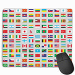 Modern Flags of The World Non-Slip Rubber Mouse Mat Mouse Pad for Desktops, Computer, PC and Laptops 9.8 X 11.8 inch
