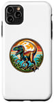 Coque pour iPhone 11 Pro Max Dino dinosaure vélociraptor rétro