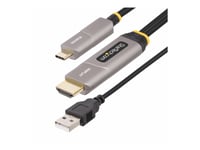 Startech.Com 50Ft (15.2M) Usb-C To Hdmi 2.0 Active Optical Cable, 4K 60Hz - Hdmi-Kabel - 24 Pin Usb-C Hane Till Hdmi, Usb (Endast Ström) Hane - 15.2 M - Skyddad/Fiberoptisk - Svart - Active Optical Cable (Aoc), 4K60hz (3840 X 2160) Stöd, Aktiv, Enke