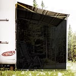 RVINGPRO Auvent latéral pour véhicule récréatif de 2,7 x 2,1 m – Pare-Soleil en Maille Noire Respirante pour Caravane – Bloque Le Soleil Contre Les UV