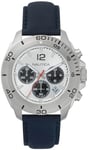 Nautica NAPADR001 Andover Sølvfarvet/Læder Ø45 mm