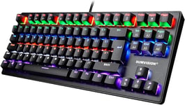 Sumvision Acies Mechanical LED Gaming Keyboard Full Tenkeyless Tkl Multicolour I