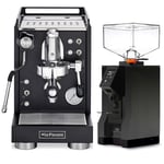 La Pavoni Mini Cellini Svart LPSMCB01EU Espressomaskin Inkl. Eureka Mignon Perfetto Mat Svart Espressokvarn