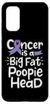 Galaxy S20 Cancer Awareness Lavender Ribbon Poopie Head Fighter Chemo Case
