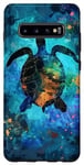 Coque pour Galaxy S10+ Tortue artistique Silhouette Tortue de mer Vie marine