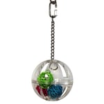 luosh Bird Chew Toy for Parrot,Hanging Foraging Ball with Balls Inside Bird Cage Acrylic Stand