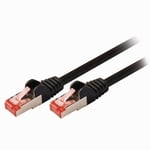 Black 20m Internet Cat6 cable for Router Smart TV Xbox CCTV PS5