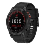 Garmin Fenix ​​​​​​7X silikoniranneke, 26 mm - musta