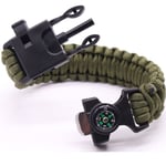 Överlevnadsarmband Survival Emergency Armband - Army Green