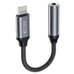 Tech-Protect Lightning To Mini Jack (3.5mm) Adapter - Svart - TheMobileStore Lightning Kablar