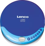 Lenco CD-011BU - Discman med højkvalitets ørepropper - Blå