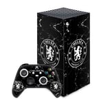 Head Case Designs Officially Licensed Chelsea Football Club Black Marble Mixed Logo Vinyl Sticker Gaming Skin Decal Cover Compatible With Xbox Series X Console and Controller Bundle
