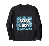 Boss Lady Leopard Print Bold Statement Long Sleeve T-Shirt