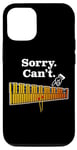 Coque pour iPhone 12/12 Pro « Désolé, je ne peux pas. Je dois jouer à Marimba » Une blague percussionniste