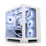 AWD-IT X= CUBE White Ryzen 7 5700X NVIDIA RTX 4060 8GB Windows 11 Desktop PC for Gaming