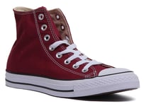 Converse M9613 All Star Hi Top Trainer In Maroon Size Uk 6 - 13