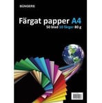 Bungers Färgat kopieringspapper, 50 ark, blå