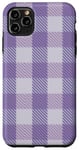 Coque pour iPhone 11 Pro Max Motif à carreaux vichy violet lavande